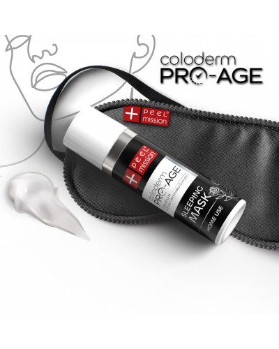 Подхранваща, регенерираща маска за лице 30мл COLODERM PRO AGE SLEEPING MASK от PEEL MISSION  с коластра